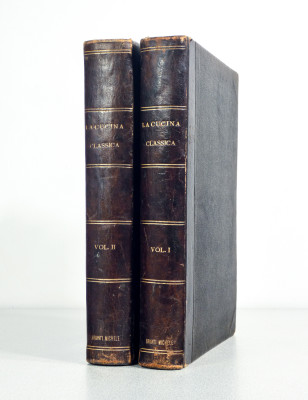 ?? ANTICO LIBRO RICETTE RICETTARIO CUCINA CLASSICA 1877 DUBOIS BERNARD 2 VOLUMI
