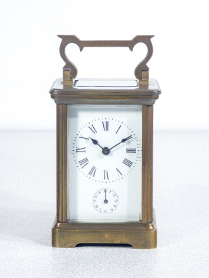 Orologio Officier, Pendulette con sveglia. Funzionante. Primo Novecento
