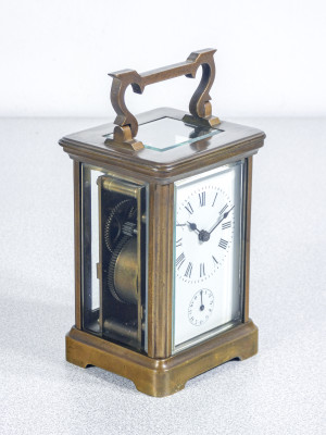 Orologio Officier, Pendulette con sveglia. Funzionante. Primo Novecento