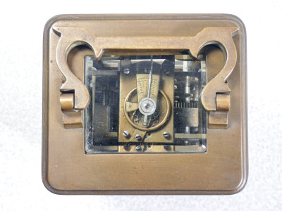 Orologio Officier, Pendulette con sveglia. Funzionante. Primo Novecento