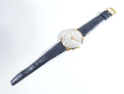 Cronografo da polso VETTA 130, cassa in oro 18k cal. Valjoux 23. Svizzera, Anni 40