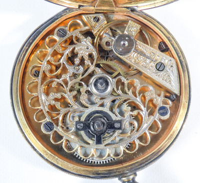 Orologio da tasca con carica a chiavetta M. I. TOBIAS, con custodia/espositore. Liverpool, Metà Ottocento
