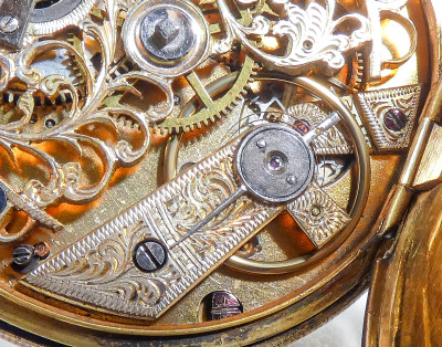 Orologio da tasca con carica a chiavetta M. I. TOBIAS, con custodia/espositore. Liverpool, Metà Ottocento