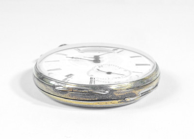 Orologio da tasca con carica a chiavetta M. I. TOBIAS, con custodia/espositore. Liverpool, Metà Ottocento
