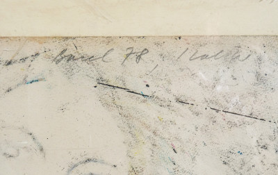 Dipinto a pastello su carta di Anselm STALDER, Volti. Svizzera, 1978