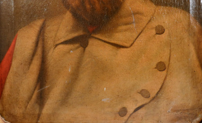 Dipinto a olio su tela, ritratto di Giuseppe GARIBALDI con autografo alla base. Italia, Fine Ottocento