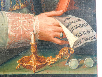 Dipinto a olio su tela di Stefano CHIANTORE, Ritratto di uomo. Italia, 1796