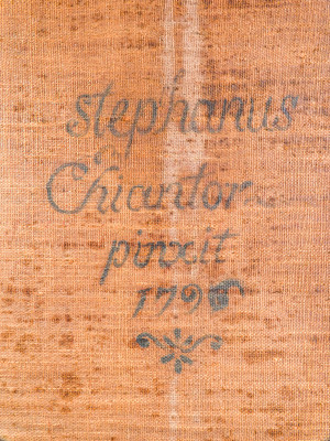 Dipinto a olio su tela di Stefano CHIANTORE, Ritratto di uomo. Italia, 1796
