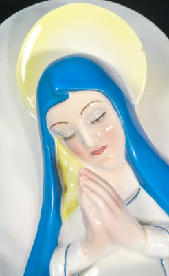 Acquasantiera in ceramica di Pietro SPERTINI per LENCI. Torino, Anni 30