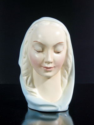 Scultura in ceramica C.I.A. Manna, Madonna sorriso, n. 101 Torino, Anni 40
