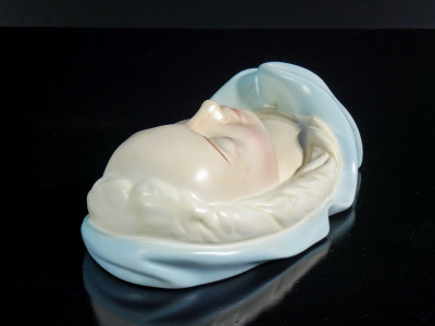Scultura in ceramica C.I.A. Manna, Madonna sorriso, n. 101 Torino, Anni 40