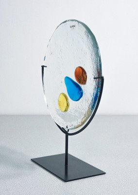 Scultura in vetro sonoro soffiato, design Alfredo BARBINI. Murano, Anni 70