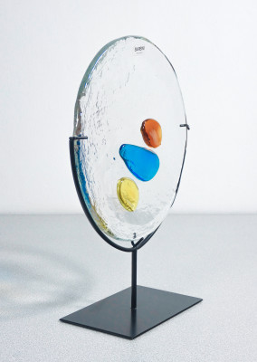 Scultura in vetro sonoro soffiato, design Alfredo BARBINI. Murano, Anni 70