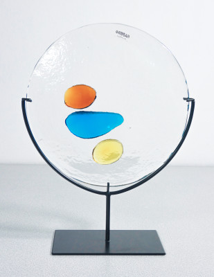 Scultura in vetro sonoro soffiato, design Alfredo BARBINI. Murano, Anni 70