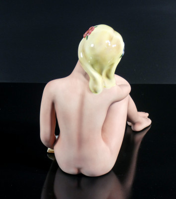 Scultura in ceramica Nudo di donna, manifattura TRE A.A.A. Torino, Anni 30