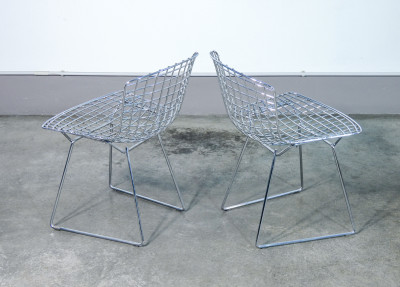 Set di quattro sedie Side Chair mod. 420, design Harry BERTOIA per KNOLL Int. USA, design 1952