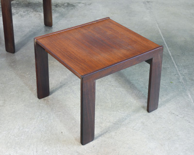 Tris di tavolini estraibili mod. 777, design Afra & Tobia SCARPA per CASSINA. Italia, Anni 60