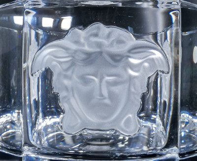 Sottobottiglia in cristallo ROSENTHAL, serie Medusa Lumiere per VERSACE. Germania, Anni 2000