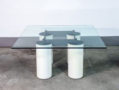 Tavolo Serenissimo design Lella & Massimo VIGNELLI per ACERBIS. Italia, Anni 80