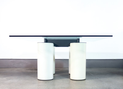 Tavolo Serenissimo design Lella & Massimo VIGNELLI per ACERBIS. Italia, Anni 80