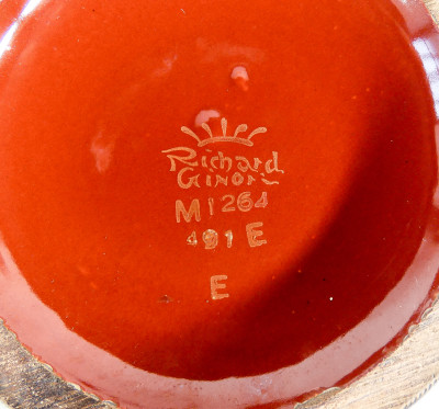 Vaso in ceramica e lamina d'argento, design Giò PONTI per Richard Ginori. Italia, Anni 30
