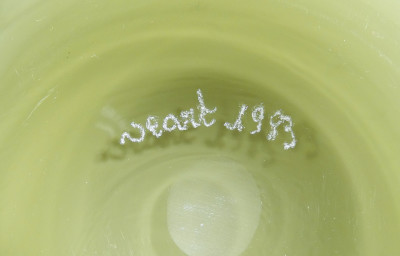 Vaso in vetro soffiato incamiciato di Murano, design VEART. Murano, Anni 90